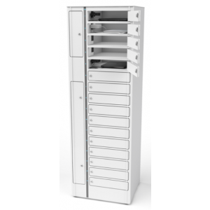 Zioxi Volt BYOD Load locker VLS1-16S-UAC-C-G-EU para 16 dispositivos de hasta 17 pulgadas - bloqueo de código digital - USB-A/C