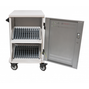 P-Tec T24V charging trolley for 24 tablets or laptops - charging via power sockets