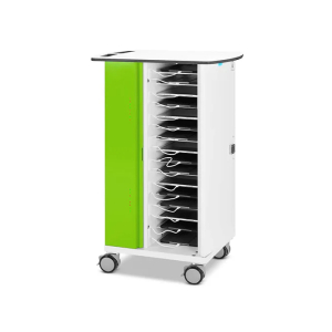 USB-C tablet charging cart for 16 iPads and tablets up to 11 inches - Zioxi onView remote management - Digital code lock