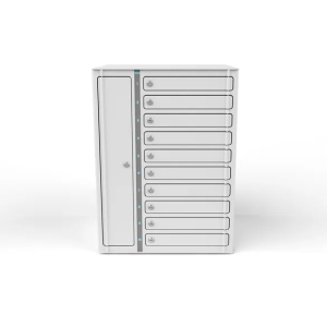 Zioxi Volt bay charging locker VCB1-10S-UC-K# including USB-C cables for 10 Chromebooks to 14 inch - key lock - USB-C PD