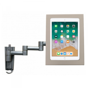 Flexibele tablet wandhouder 345 mm Securo S voor 7-8 inch tablets - wit