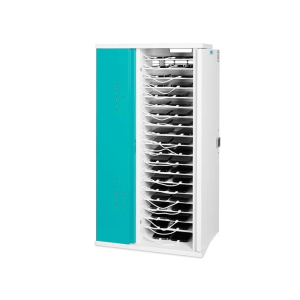 Zioxi opladningsetui til 40 smartphones inklusive USB-C-kabler - vægmonteret - RFID-slot