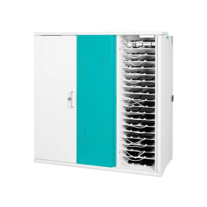 Zioxi opladningsetui til 80 smartphones inklusive USB-C-kabler - vægmonteret - RFID-lås