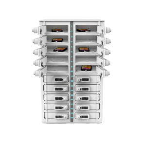 Zioxi Volt wall charging locker for 20 smartphones - includes USB-C cables - VSP1-20W-UC-C-G# - digital code locks
