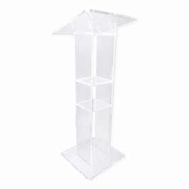 Leggio Per Spartiti In Acrilico Trasparente WORDFUN – Altezza Regolabile 91-141 Cm, Base Stabile, Portatile Per Orchestra E Studio