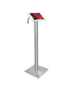 iPad floor stand Fino for iPad 11 inch 2025 - white/ stainless steel