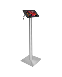 Soporte de suelo Fino para iPad Air/Pro de 11 pulgadas 2024 - negro/acero inoxidable