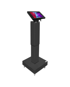 Elektronisch in hoogte verstelbaar tablet vloerstandaard Suegiu Securo L voor 12-13 inch tablets - zwart