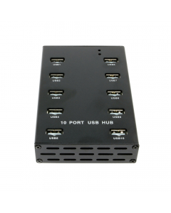 10 porte USB-A 12V 5A opladningshub