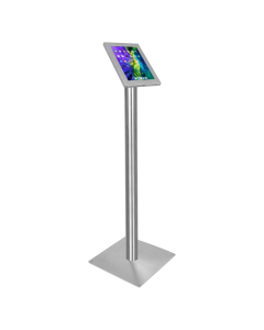 Tablet floor stand Securo M for 9-11 inch tablets - stainless steel