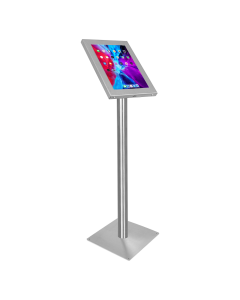 Tablet floor stand Securo XL for 13-16 inch tablets - stainless steel