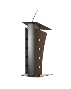 Metal/wood lectern Armagosa - walnut in colour