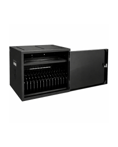 Armadio di ricarica per 16 tablet o laptop fino a 17 pollici - nero - presa di corrente