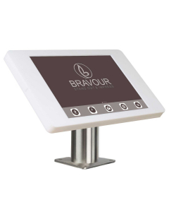 Tablet desk mount Fino for HP ElitePad 1000 G2 - white/ stainless steel