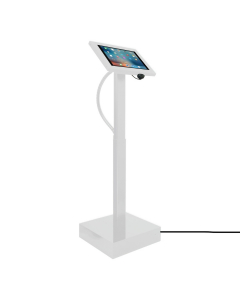 Electronically height adjustable tablet floor stand Ascento Securo L for 12-13 inch tablets - white