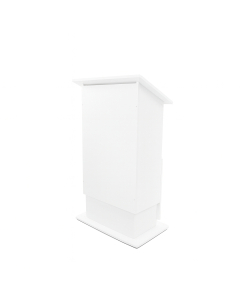 Height-adjustable plastic lectern HiLo - white