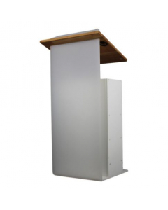 Height adjustable Acrylic/metal lectern Notulus - white