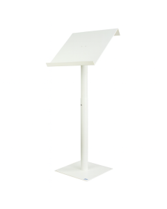 Height adjustable metal/acrylic lectern Vivaldi - white