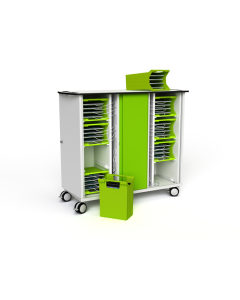 Zioxi OnView charging cart with carry baskets for 32 tablets to 10.5 inch - RFID lock