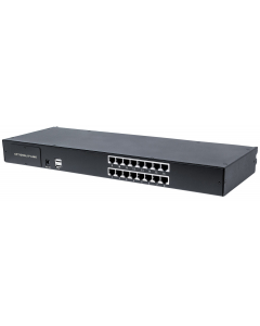 Modulær 16-ports CAT5 VGA KVM-switch