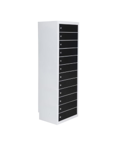 Charging locker BR12KL Black for 36 mobile devices - USB ports & outlets - key locks