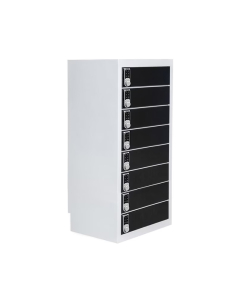 Charging locker BR8DCS Black for 24 mobile devices - USB & power outlets - digital code locks