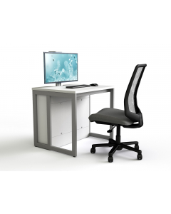Computertafel M1 met 1 mechanische pop-up monitorbehuizing - 80 (B) x 75 (D) cm