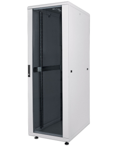 19-calowa szafa sieciowa MHT174 ze szklanymi drzwiami - 22U - 600 (D) x 600 (W) x 1144 (H) - flatpack - czarny