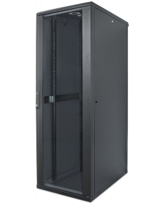 19 inch netwerkkast MHT173 met glazen deur - 22U - 600 (D) x 600 (W) x 1144 (H) - flatpack - grijs