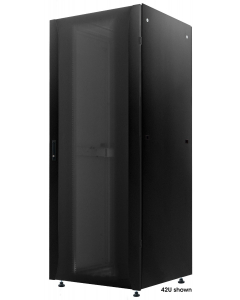 Premium 19 inch netwerkkast MHT229 met glazen deur - 32U - 800 (D) x 600 (W) x 1589 (H) - flatpack - zwart