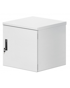 19 inch industriële IP55 outdoor wandkast MHT158 met geïntegreerde ventilatoren - stof- en waterdicht - 12U hoogte - 600 mm diep - grijs