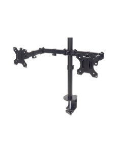 Monitor tafelhouder met dubbele scharnierarmen voor 2 schermen - 13 tot 32 inch