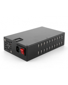 20 porte USB-A 12W opladningshub til bordopladning