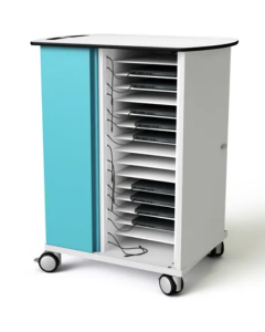 USB-C nätverksladdvagn för 16 laptops upp till 16 tum inklusive USB-C-kablar - RFID-lås