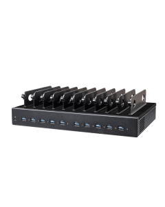 10 port Dual Charge USB-A/USB-C 1000W ladestation - sort