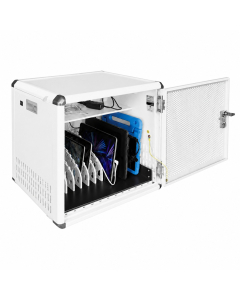 Charging cabinet BRV12v2T for 12 tablets or laptops up to 16 inches - with timer - white