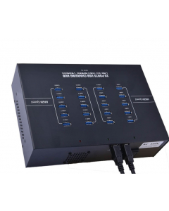 20 portar USB-A USB 3.0 12W laddnings- och synkroniseringshubb