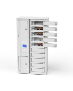 Smartphone Volt 1:1 USB-A charging locker VSP1-10S-UA-O% including 3-in-1 cables for 10 smartphones - RFID lock + Web control
