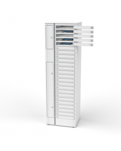 Zioxi Charging locker VCB1-24S-UC-K# including USB-C cables for 24 Chromebooks to 14 inch - key lock