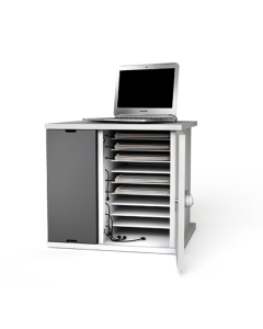 Armadio di ricarica Zioxi Chromebook con cavi - per 10 laptop e tablet di grandi dimensioni fino a 14 pollici - Ricarica tramite USB-C - Serratura RFID