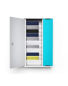 Etui ścienne USB-C do ładowania 10 iPadów i tabletów - zawiera kable USB-C - CHRGWCUC-TB-10-R# - blokada RFID