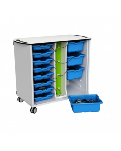 USB-C charging cart CHRGTUC-TR-16 for 8 - 16 Gratnell trays - key lock