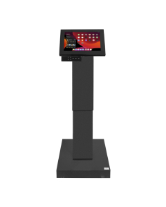 Elektronisch in hoogte verstelbaar tablet vloerstandaard Alti Basso Securo S voor 7-8 inch tablets – zwart