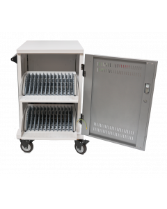 P-Tec T24V charging trolley for 24 tablets or laptops - charging via power sockets