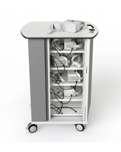 USB-A charge & sync trolley for 16 VR headsets & controllers - digital code lock