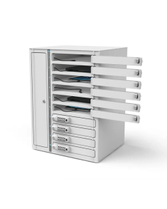 Zioxi Volt 1:1 charging locker for 10 tablets & laptops up to 14 inches – power sockets – digital code lock