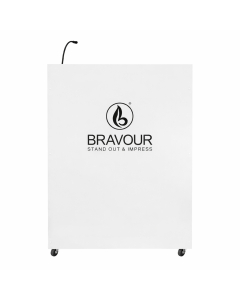 Plastic/wood lectern Zeus - white