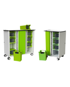 Laddningsvagn för iPad med bärkorgar och USB-C till LAN - 16 eller 32 surfplattor upp till 11 tum