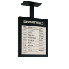Deckenhalterung mit integriertem 13-Zoll-E-Ink-Display - schwarz