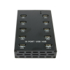 10 porte USB-A 12V 5A opladningshub